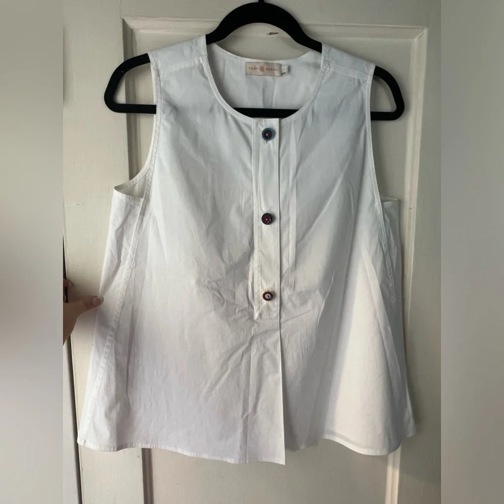 Tory Burch Crisp Cotton Poplin Tunic 4 - Picture 7 of 11